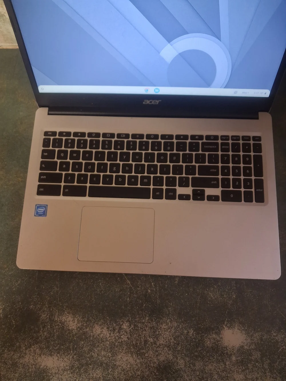 Acer Chromebook Laptop in Silver with Black Keyboard